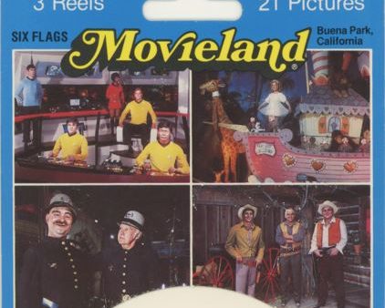 Six  Flags Movieland - View-Master 3 Reel Set on Card - vintage - (5343) Supply