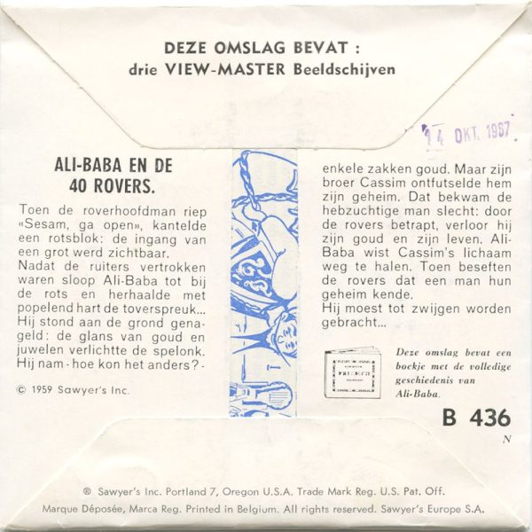 Ali-Baba En De 40 Rovers - View-Master 3 Reel Packet - 1959 - vintage - B436N-BS6 Online Hot Sale