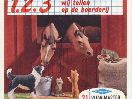 1.2.3 Wij Tellen op de Boerderij - View-Master 3 Reel Packet - 1962 - vintage - B412N-BS6 Fashion