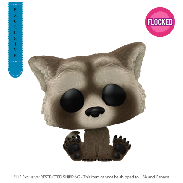 Guardians of the Galaxy: Vol. 3 - Baby Rocket (Flocked) US Exclusive Pop! Vinyl For Sale