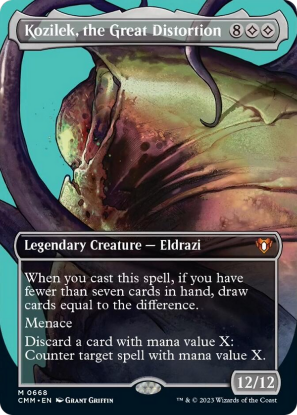 Kozilek, the Great Distortion (Borderless Profile) [Commander Masters] Hot on Sale