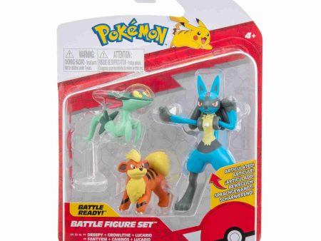 Dreepy, Growlithe, Lucario Battle Figure Pack Fashion