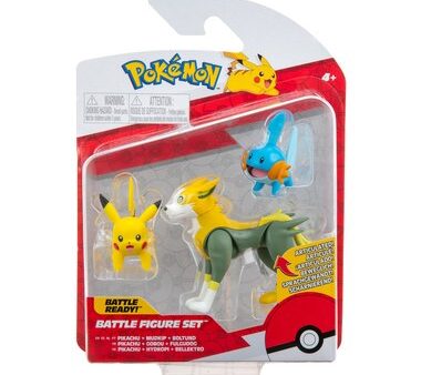 Pikachu, Mudkip & Boultund Battle Figure Pack Discount